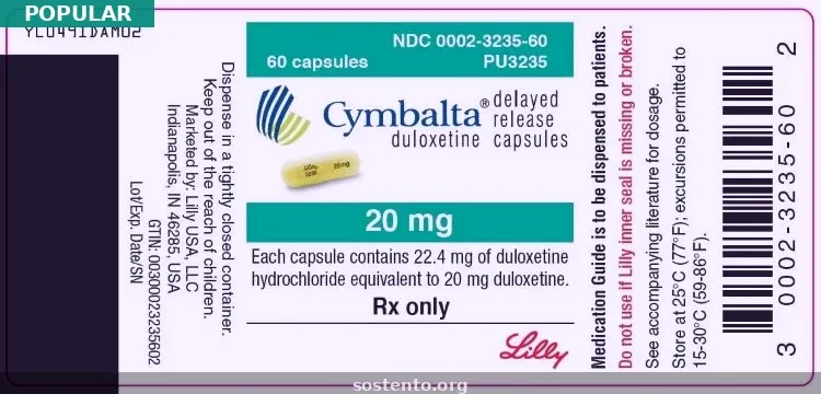 Order Cymbalta (Duloxetine) 60mg | USA Nationwide Delivery From $0.85