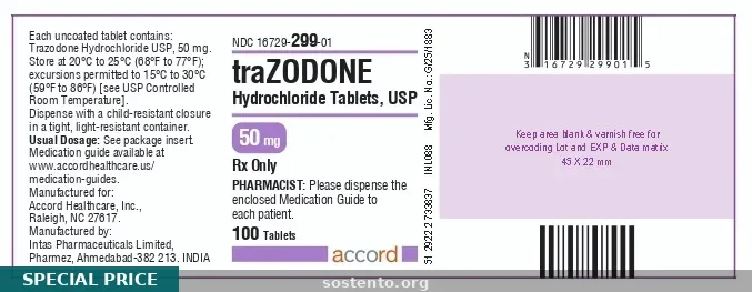 Generic Trazodone (Trazodone) 150mg — Depression / Insomnia — Lowest Price From $0.35