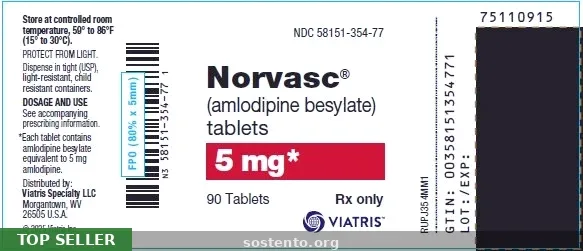 Amlodipine (Norvasc) 10mg Online in USA — From $0.31 Per Pill